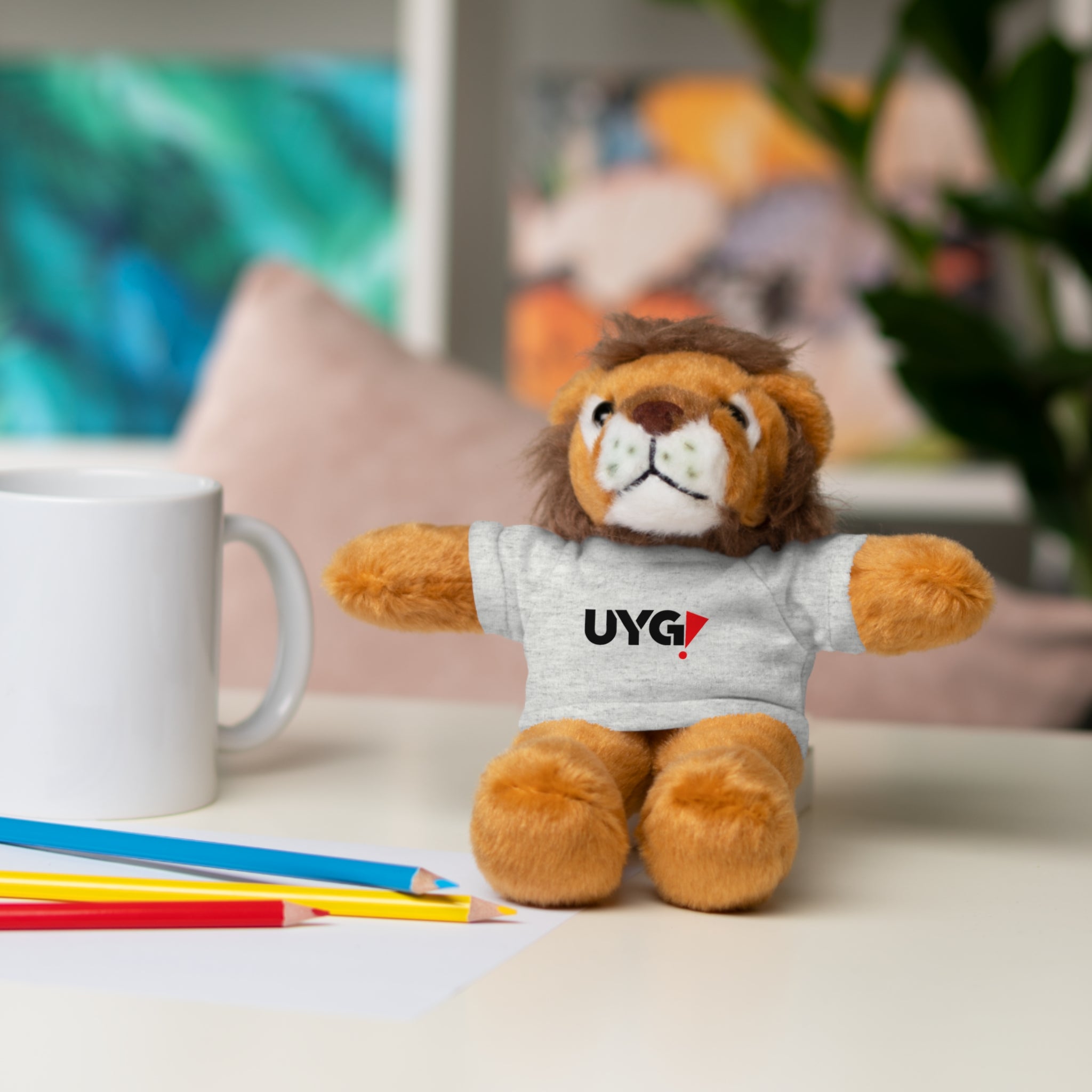 Plush Bear with 'UYG!' Tee - Soft Cuddly Stuffed Animal Gift