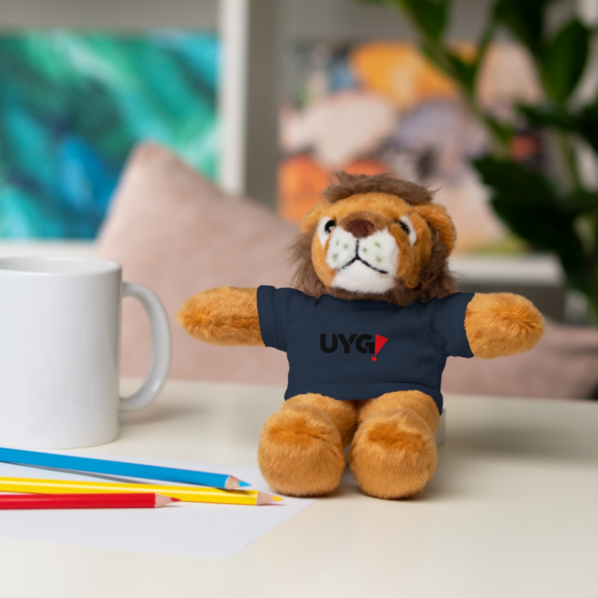 Plush Bear with 'UYG!' Tee - Soft Cuddly Stuffed Animal Gift