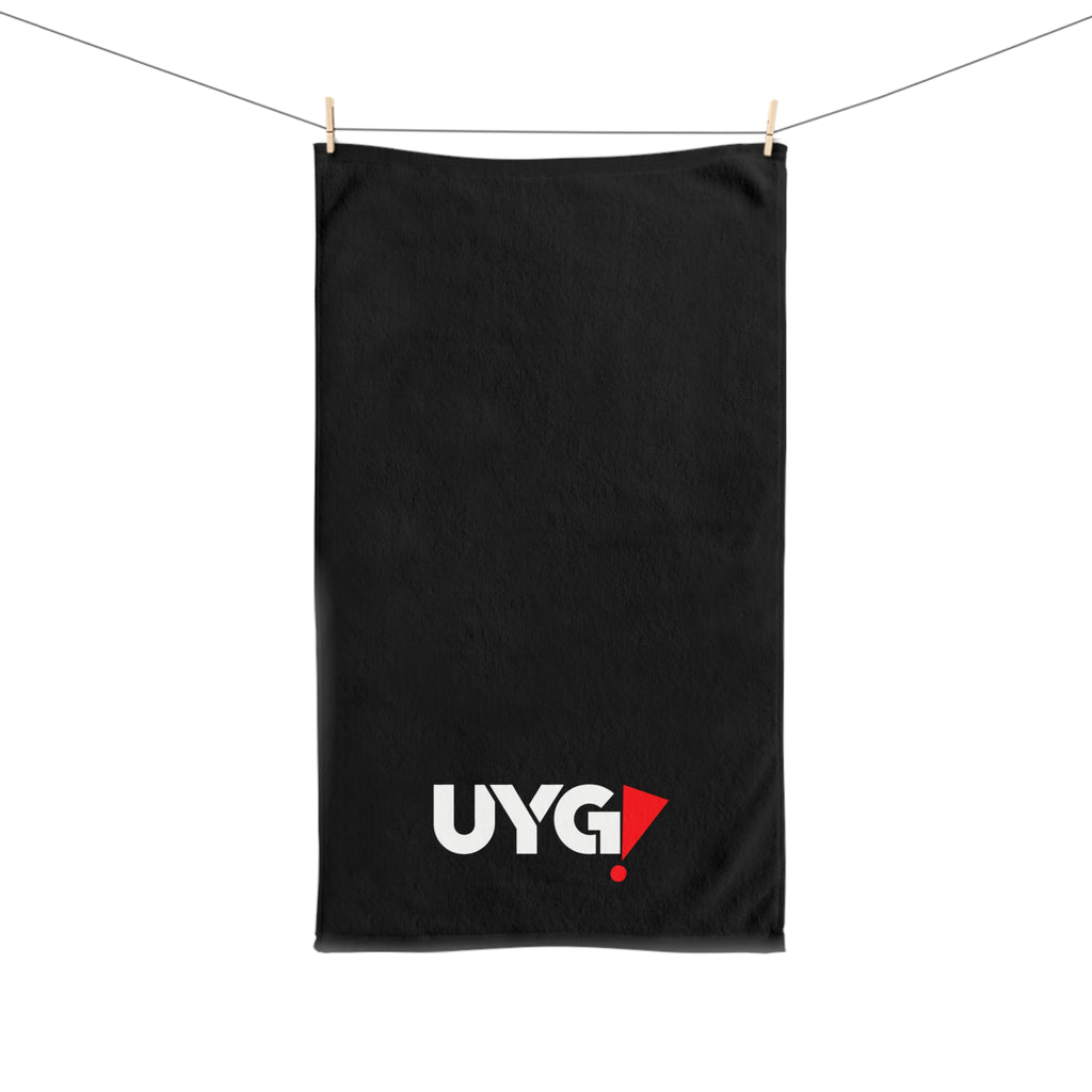 Black Logo Hand Towel — UYG! Bold Minimalist Kitchen & Gym Towel