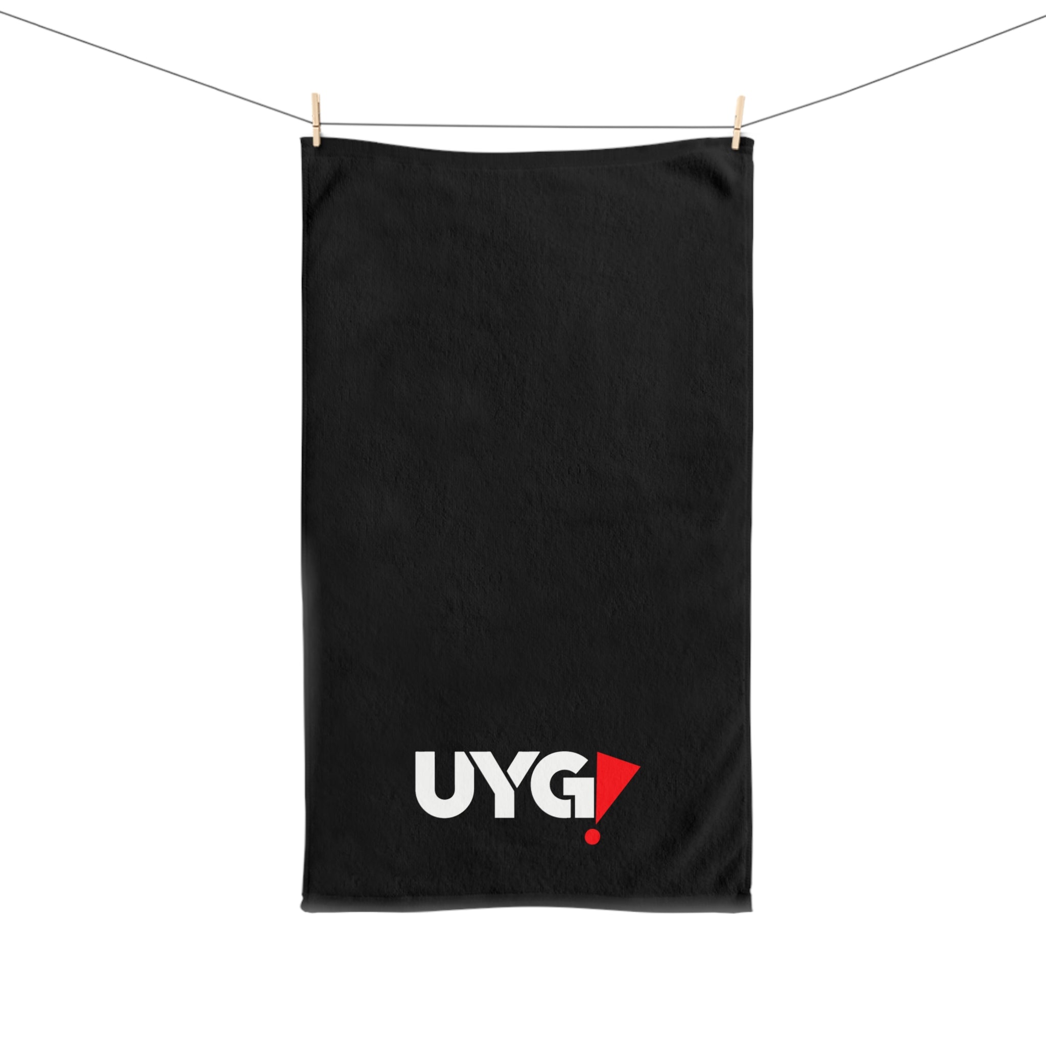 Black Logo Hand Towel — UYG! Bold Minimalist Kitchen & Gym Towel