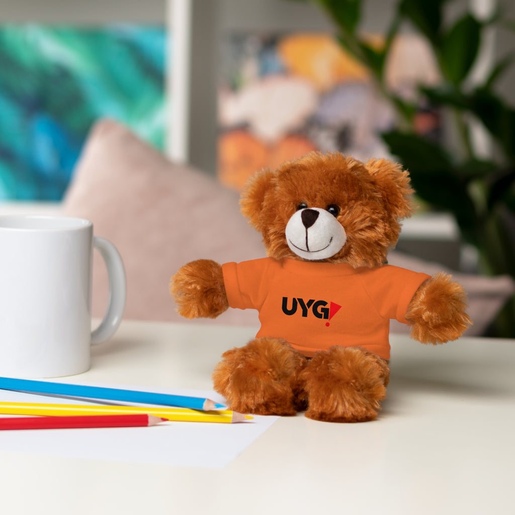 Plush Bear with 'UYG!' Tee - Soft Cuddly Stuffed Animal Gift