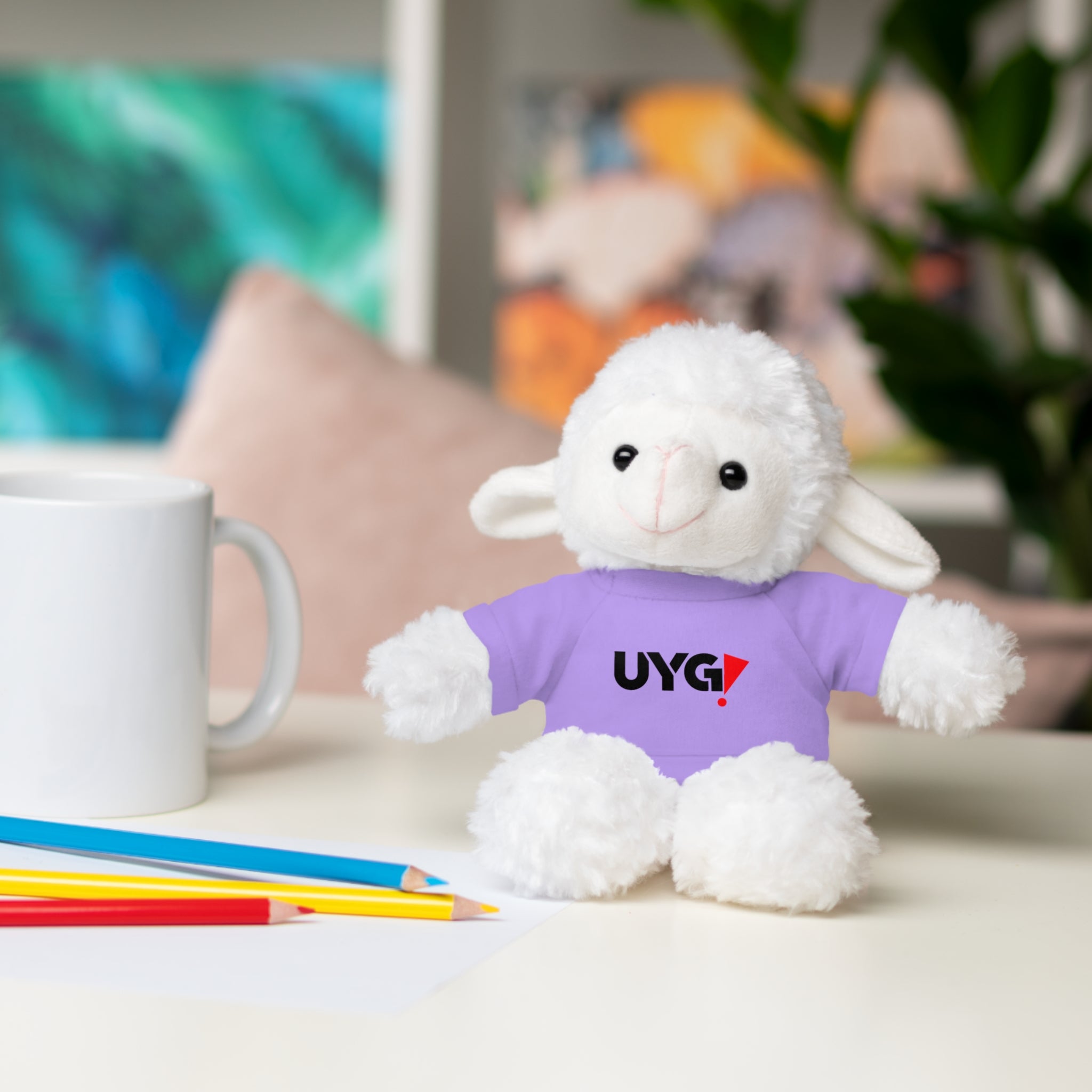 Plush Bear with 'UYG!' Tee - Soft Cuddly Stuffed Animal Gift