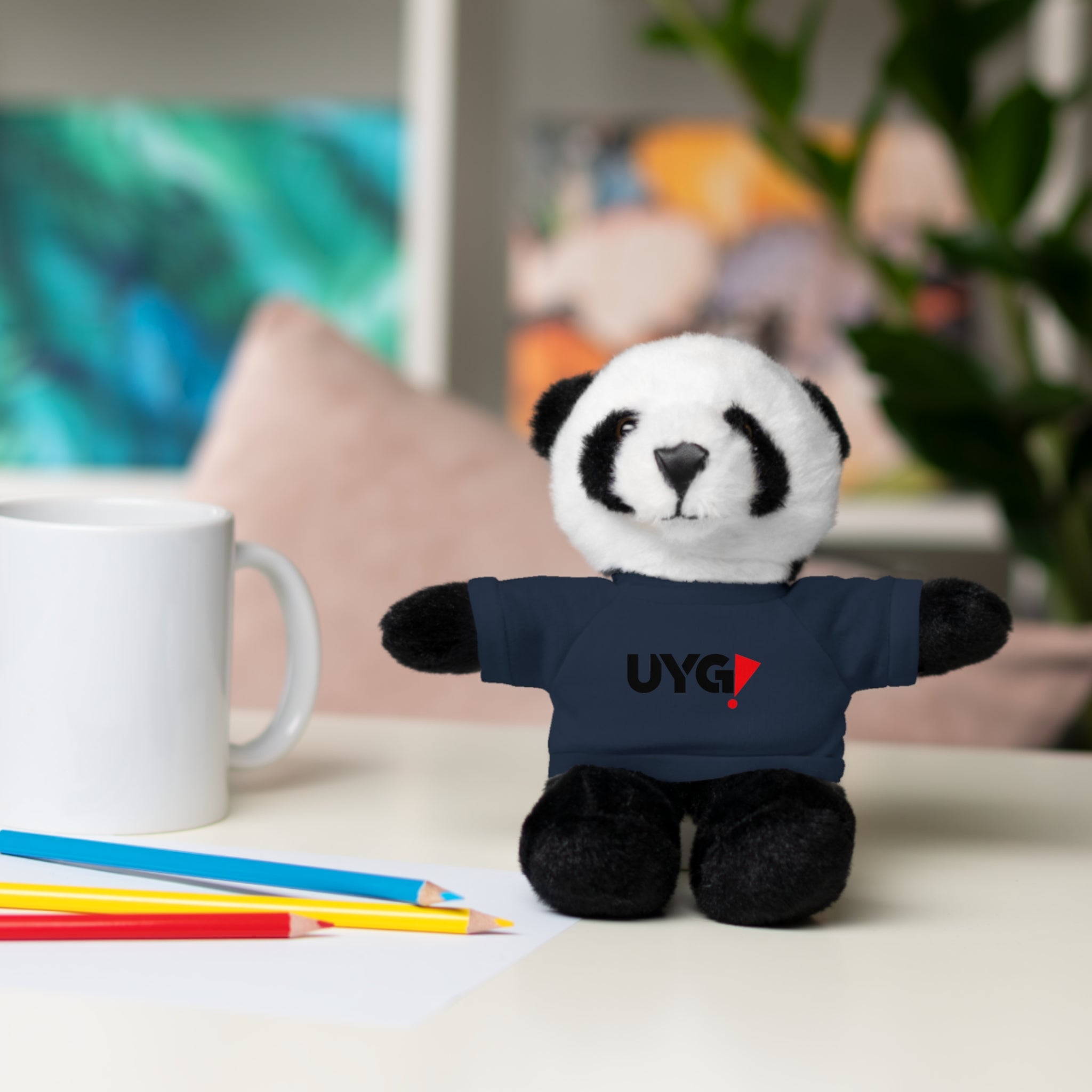 Plush Bear with 'UYG!' Tee - Soft Cuddly Stuffed Animal Gift