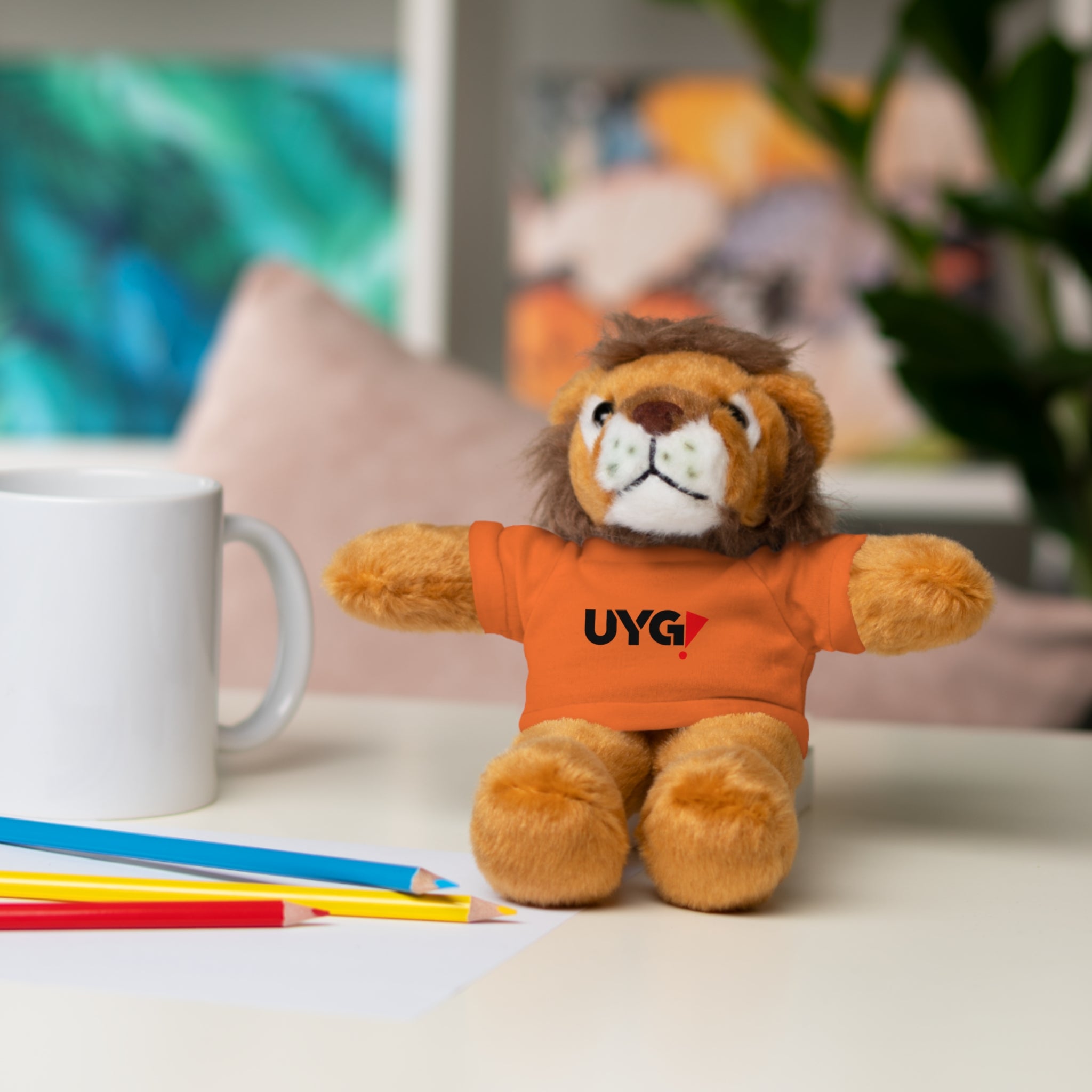 Plush Bear with 'UYG!' Tee - Soft Cuddly Stuffed Animal Gift