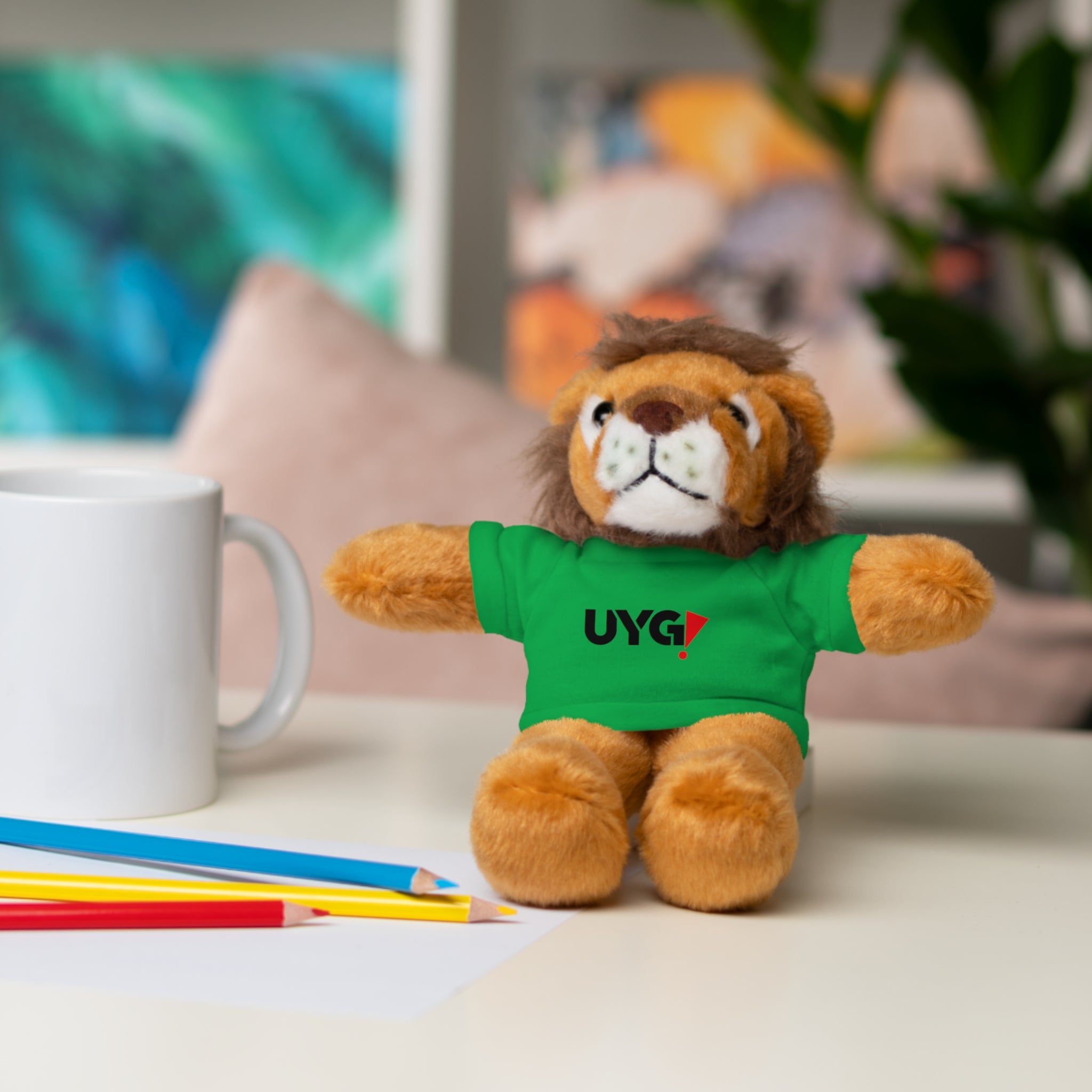 Plush Bear with 'UYG!' Tee - Soft Cuddly Stuffed Animal Gift