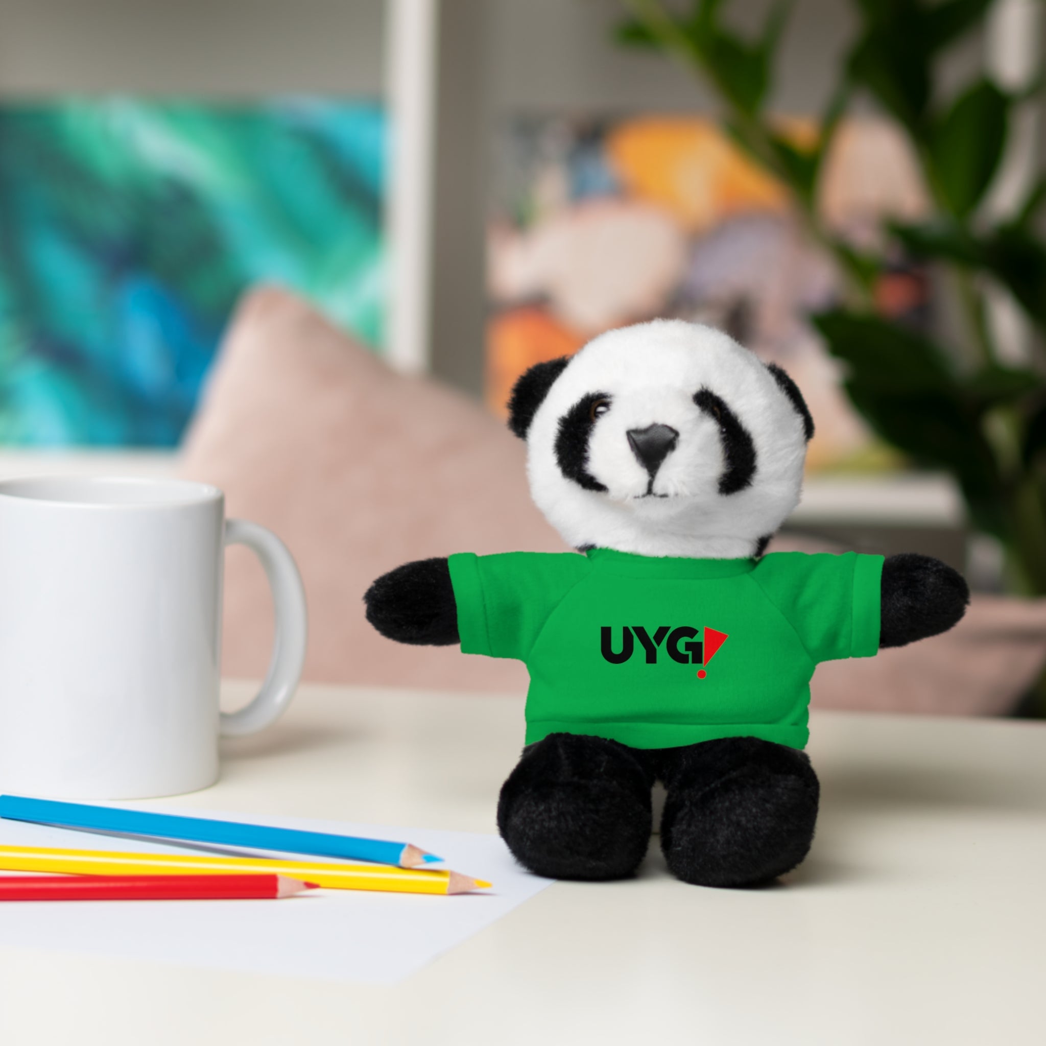 Plush Bear with 'UYG!' Tee - Soft Cuddly Stuffed Animal Gift