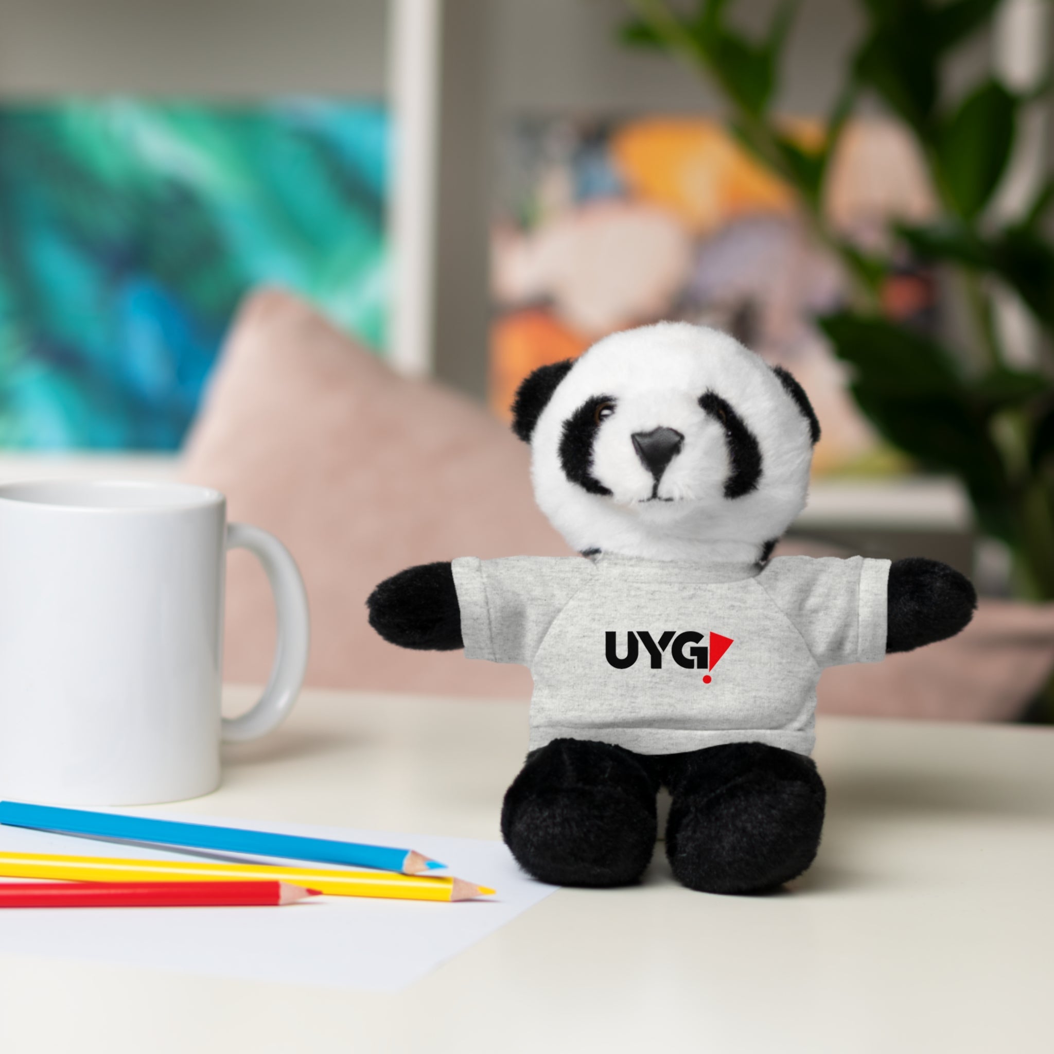 Plush Bear with 'UYG!' Tee - Soft Cuddly Stuffed Animal Gift