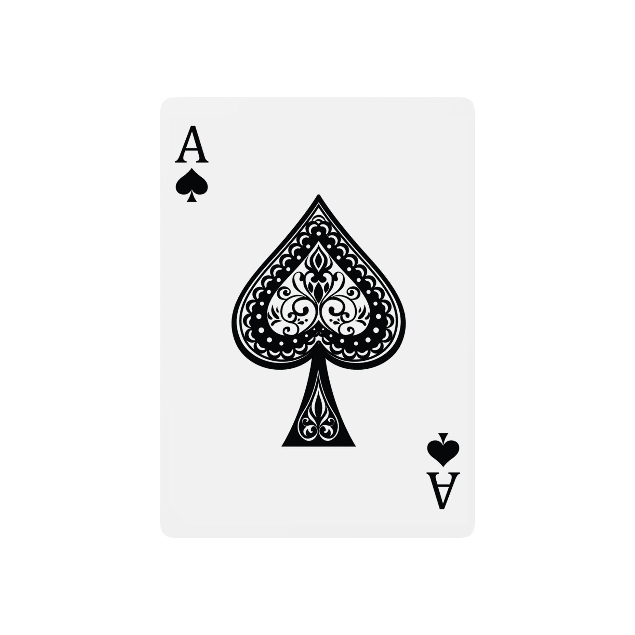 Poker Playing Cards — Custom Branded Deck with Ornate Ace of Spades