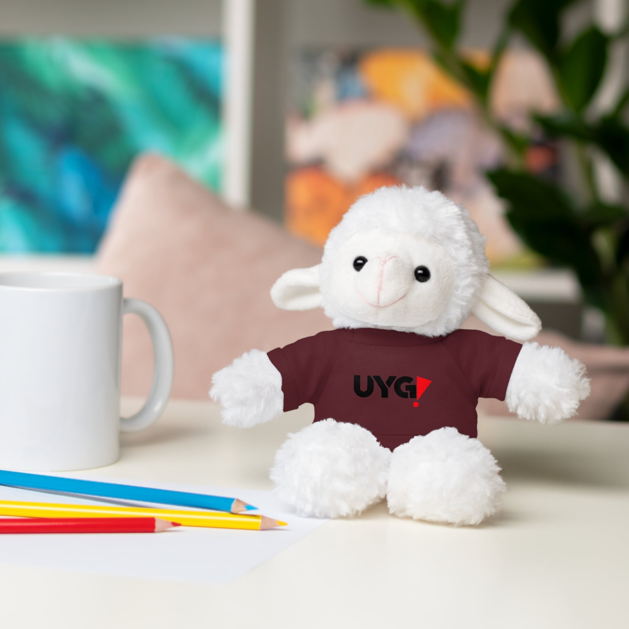 Plush Bear with 'UYG!' Tee - Soft Cuddly Stuffed Animal Gift