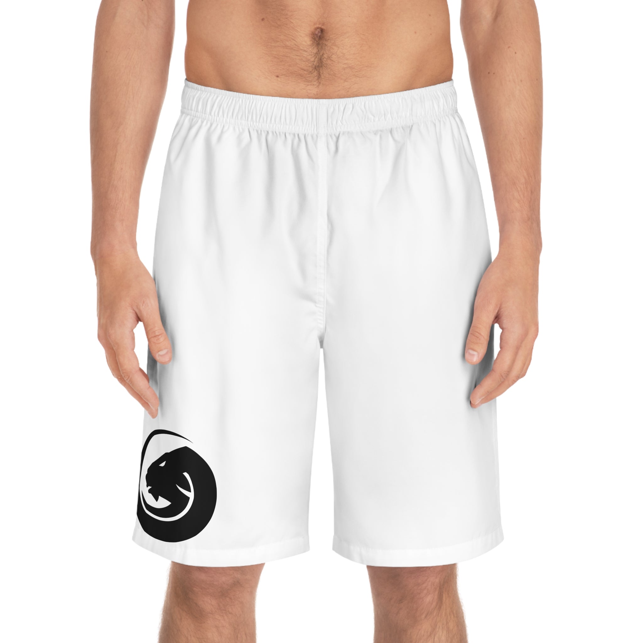 Board Shorts with Minimal Panther Logo – Men's Swim Trunks