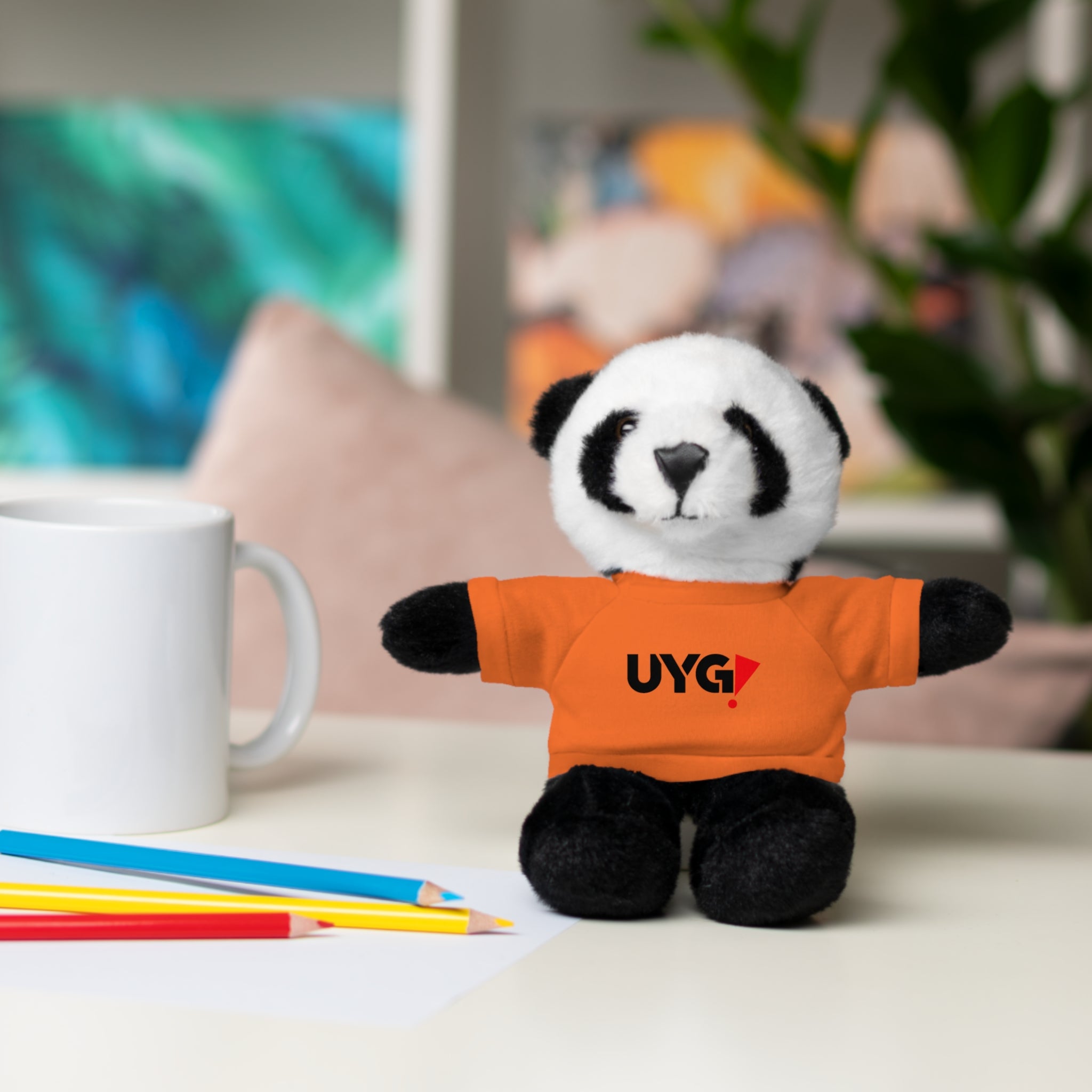 Plush Bear with 'UYG!' Tee - Soft Cuddly Stuffed Animal Gift