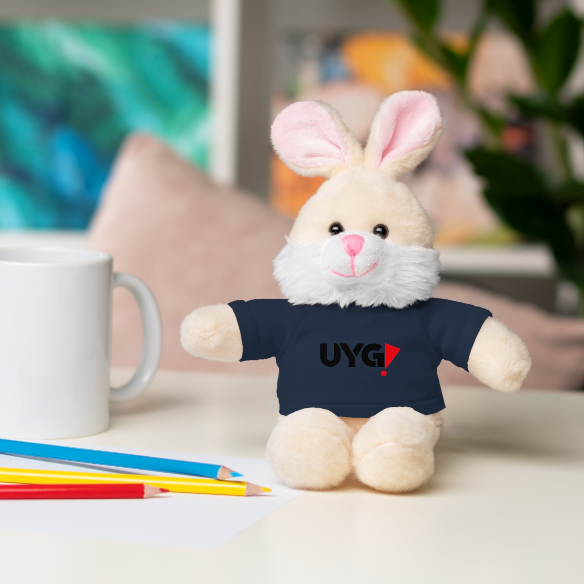 Plush Bear with 'UYG!' Tee - Soft Cuddly Stuffed Animal Gift