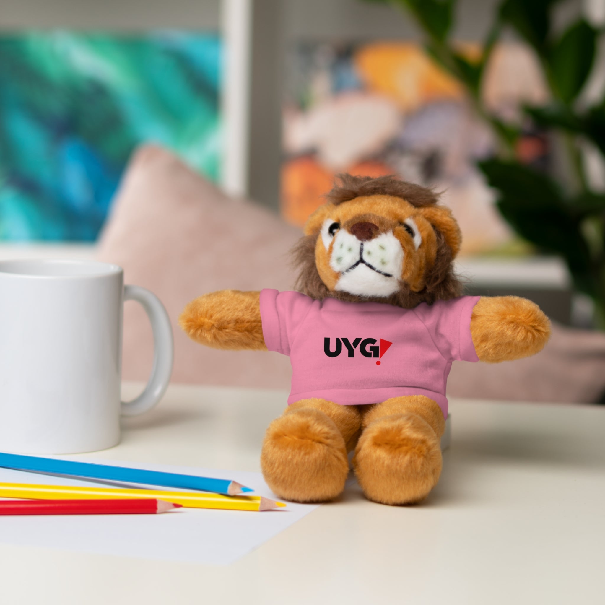 Plush Bear with 'UYG!' Tee - Soft Cuddly Stuffed Animal Gift