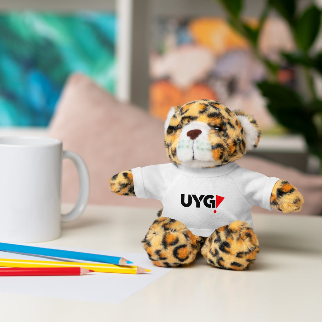Plush Bear with 'UYG!' Tee - Soft Cuddly Stuffed Animal Gift