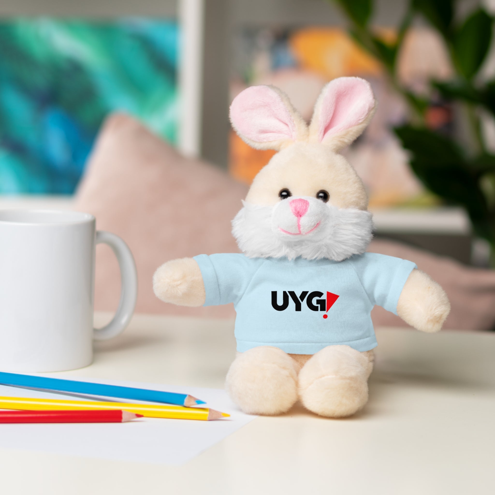 Plush Bear with 'UYG!' Tee - Soft Cuddly Stuffed Animal Gift