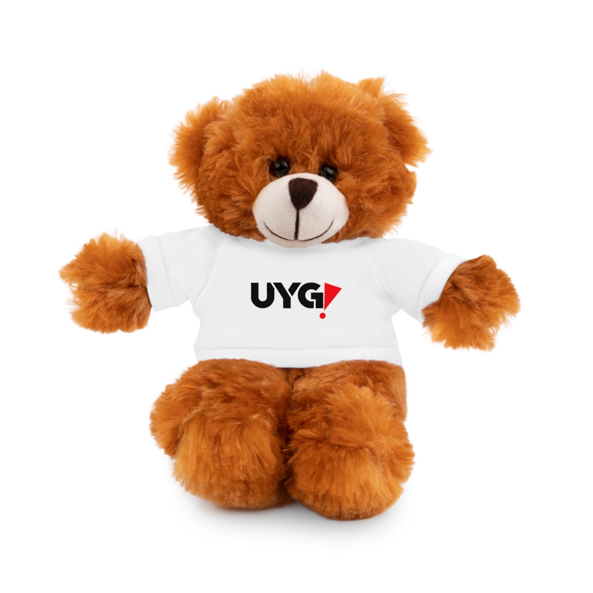 Plush Bear with 'UYG!' Tee - Soft Cuddly Stuffed Animal Gift