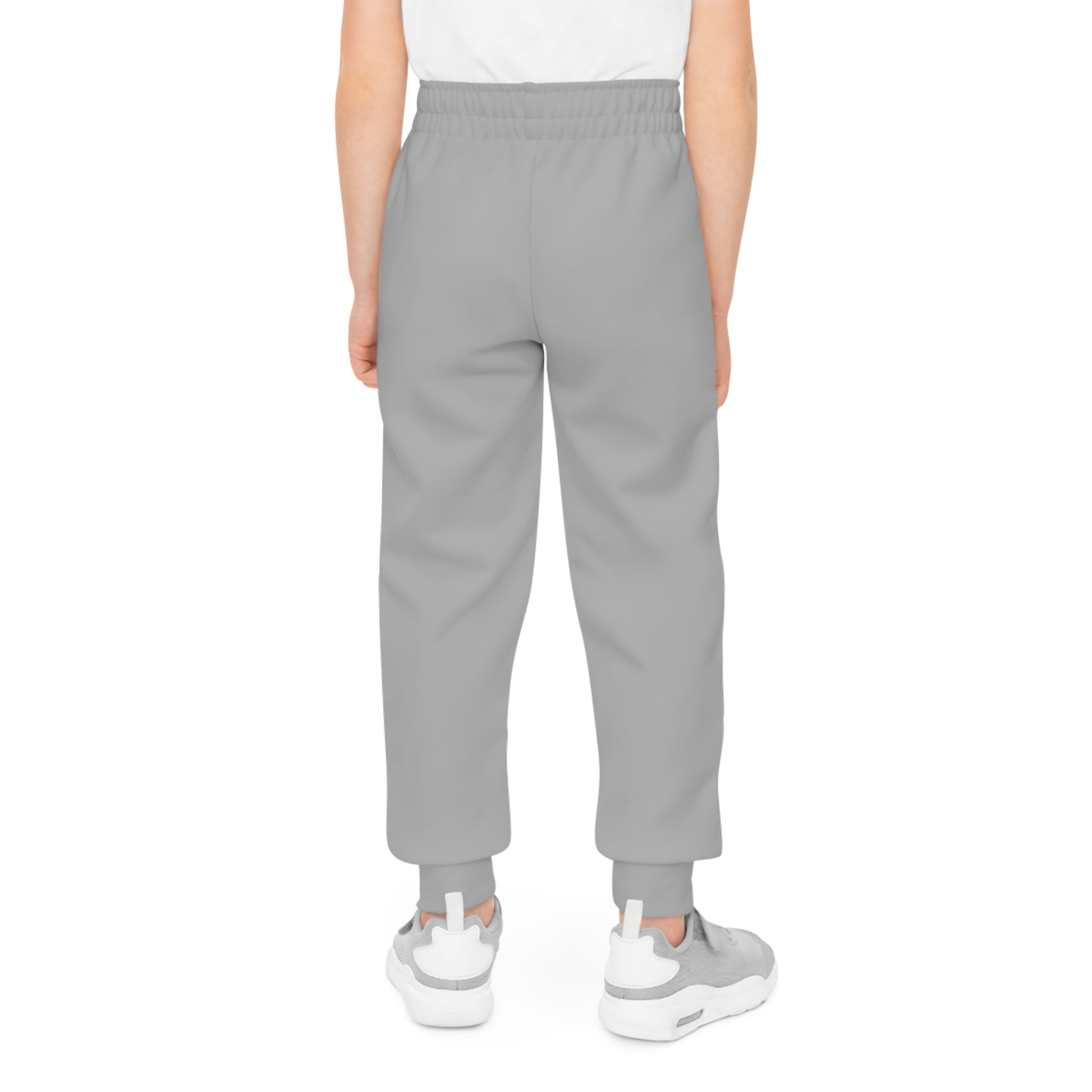 Youth Joggers with UYG Bold Logo — Gray Athletic Sweatpants for Kids