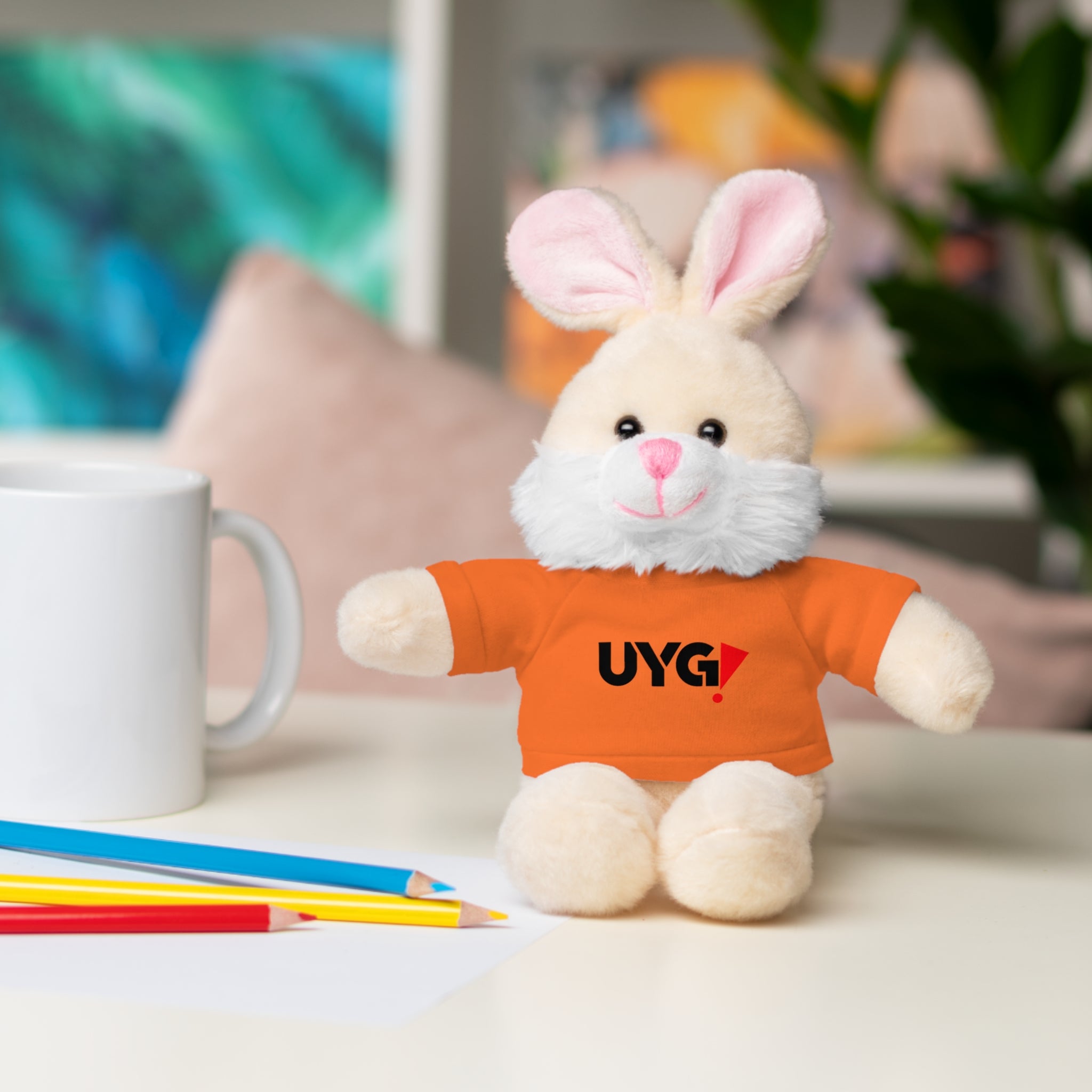 Plush Bear with 'UYG!' Tee - Soft Cuddly Stuffed Animal Gift