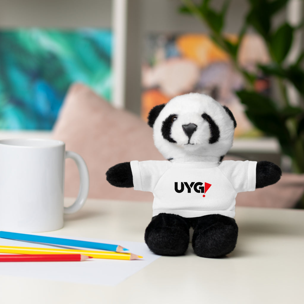 Plush Bear with 'UYG!' Tee - Soft Cuddly Stuffed Animal Gift