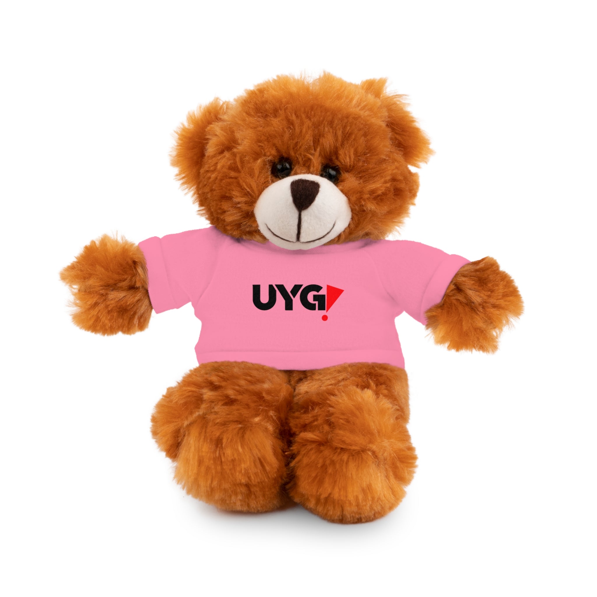 Plush Bear with 'UYG!' Tee - Soft Cuddly Stuffed Animal Gift