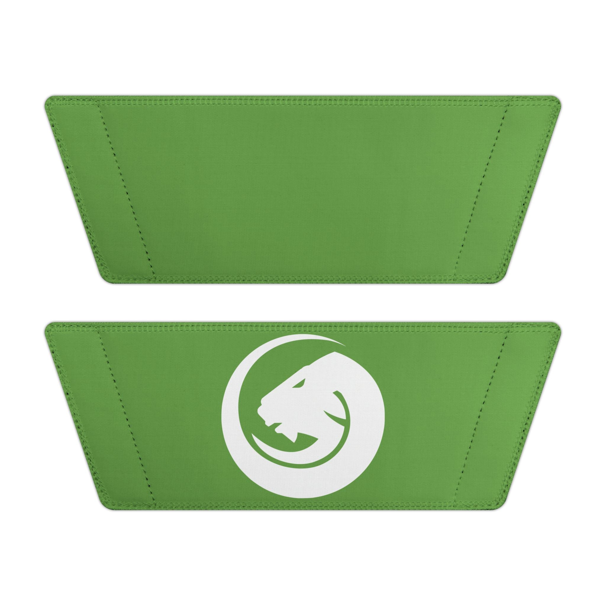Youth Slide Sandals with Removable Logo Strap — Green Swirl Design