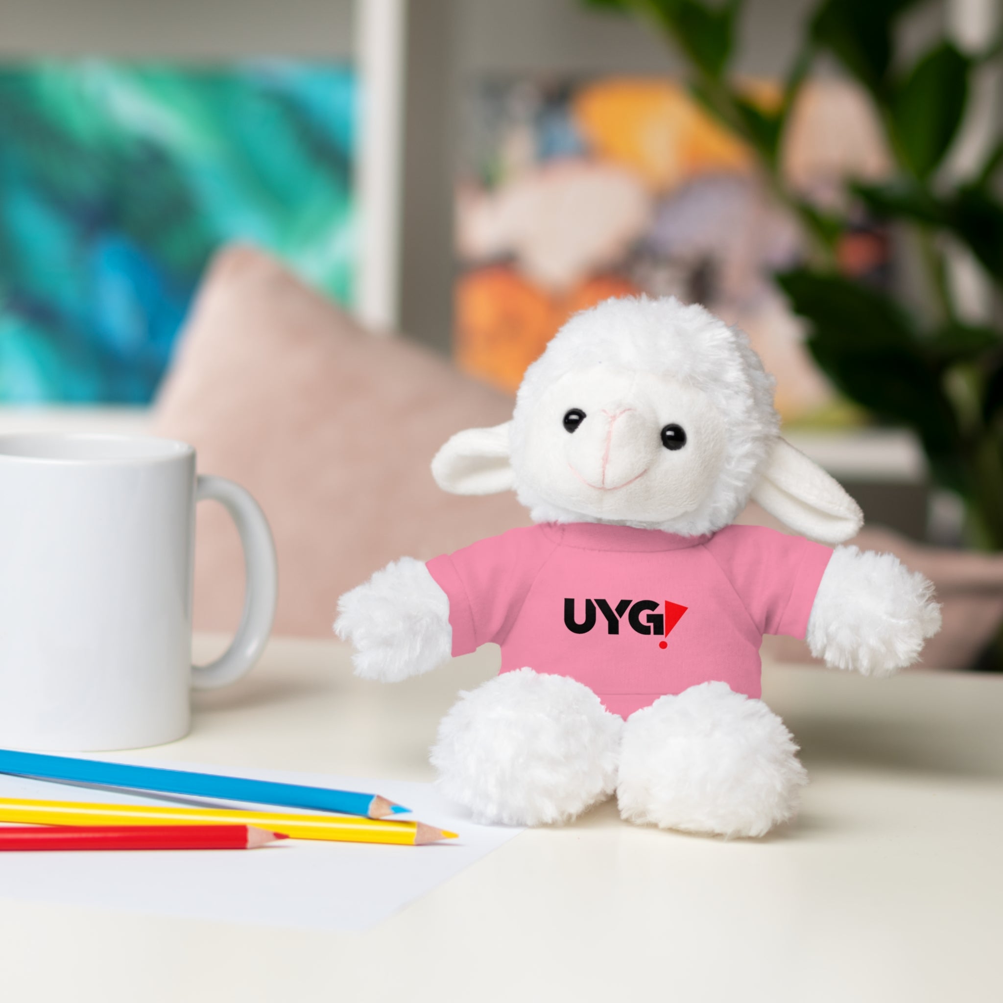 Plush Bear with 'UYG!' Tee - Soft Cuddly Stuffed Animal Gift