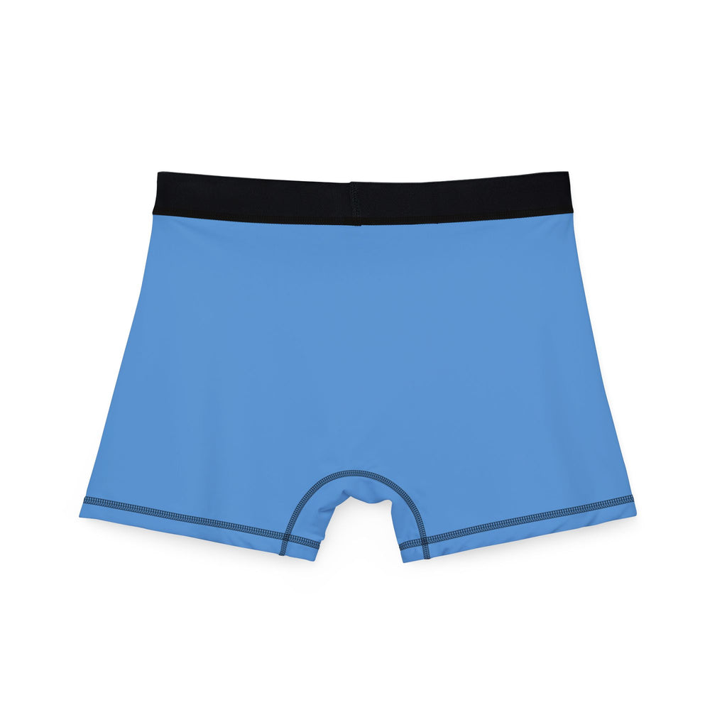Blue 'UYG' Logo Men's Boxer Briefs — Graphic All-Over Print Underwear