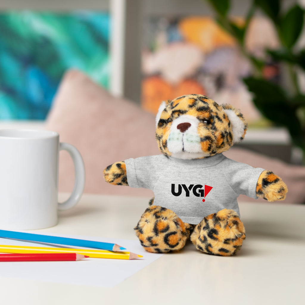 Plush Bear with 'UYG!' Tee - Soft Cuddly Stuffed Animal Gift