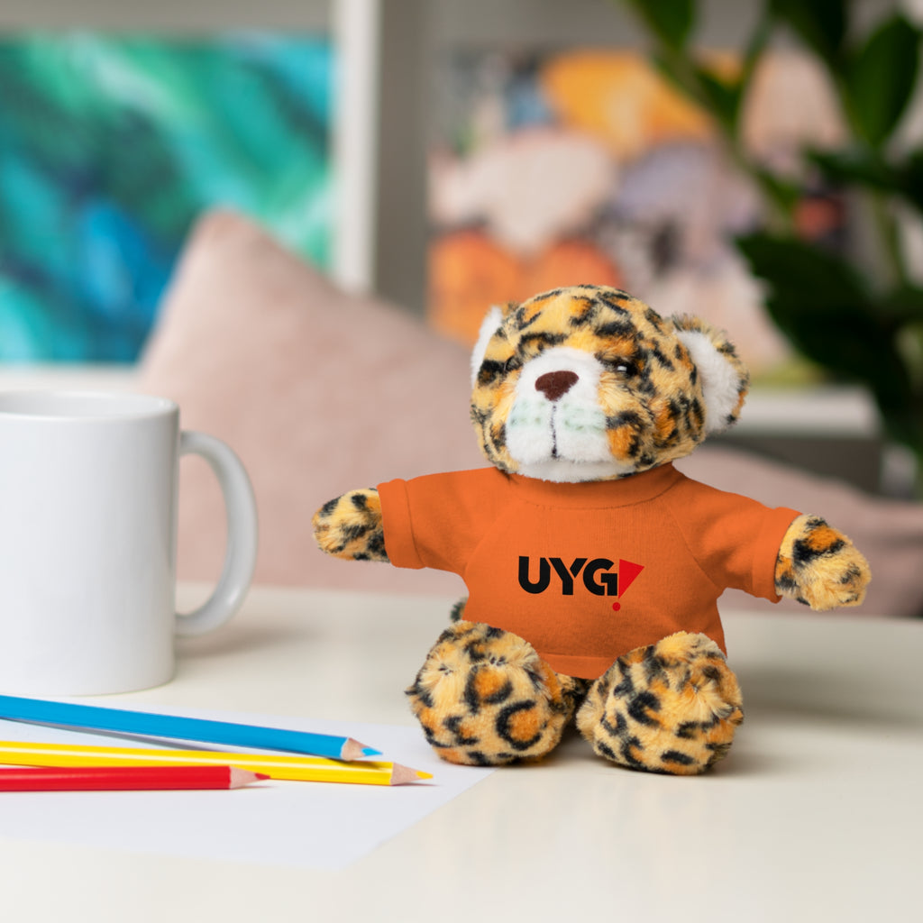 Plush Bear with 'UYG!' Tee - Soft Cuddly Stuffed Animal Gift