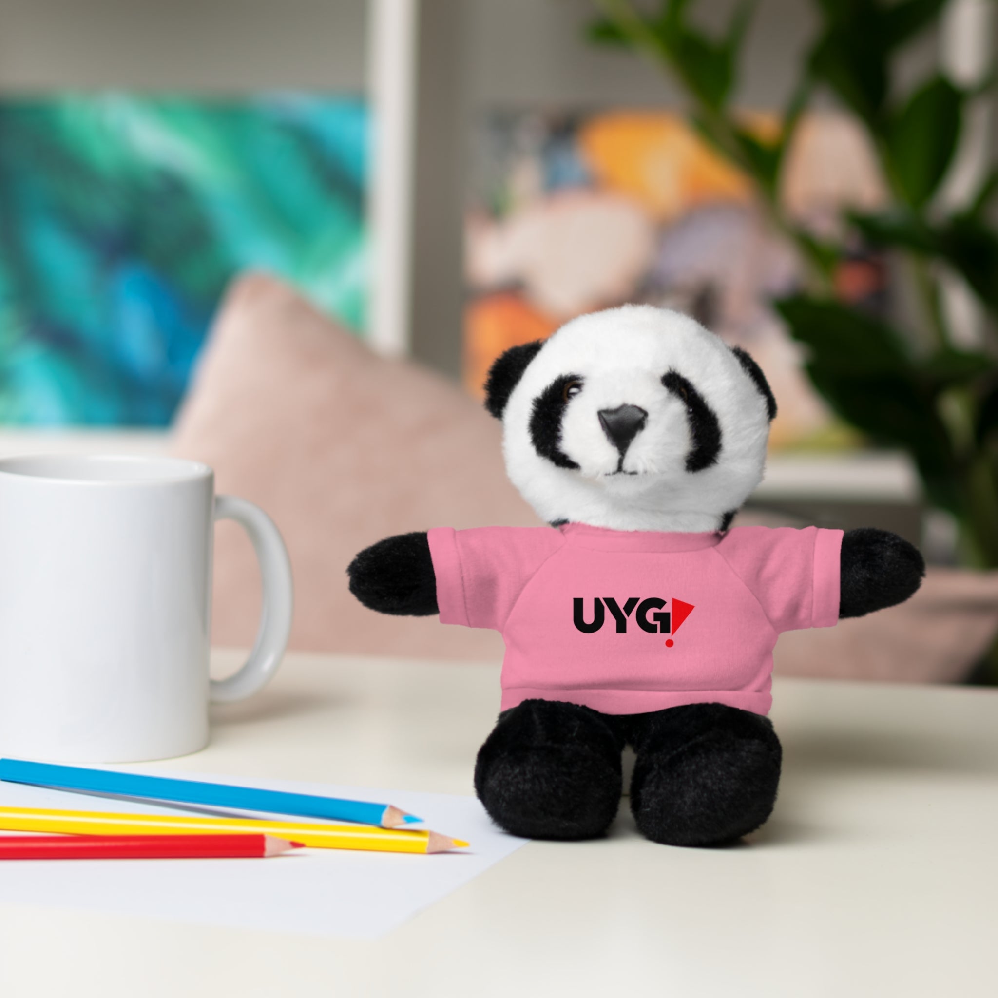 Plush Bear with 'UYG!' Tee - Soft Cuddly Stuffed Animal Gift