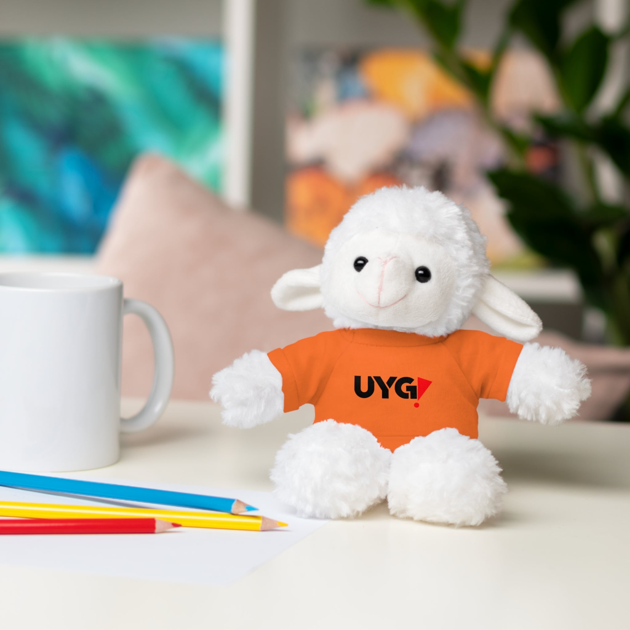Plush Bear with 'UYG!' Tee - Soft Cuddly Stuffed Animal Gift