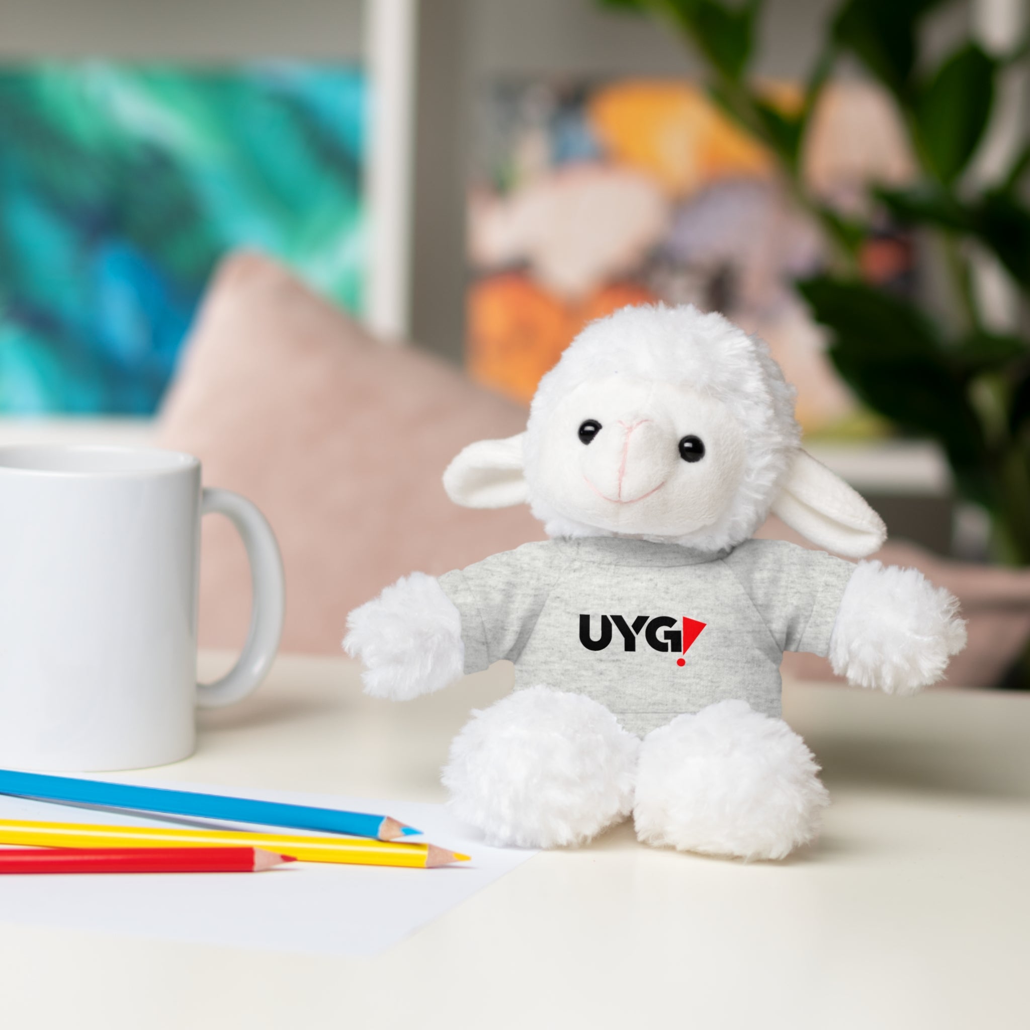Plush Bear with 'UYG!' Tee - Soft Cuddly Stuffed Animal Gift