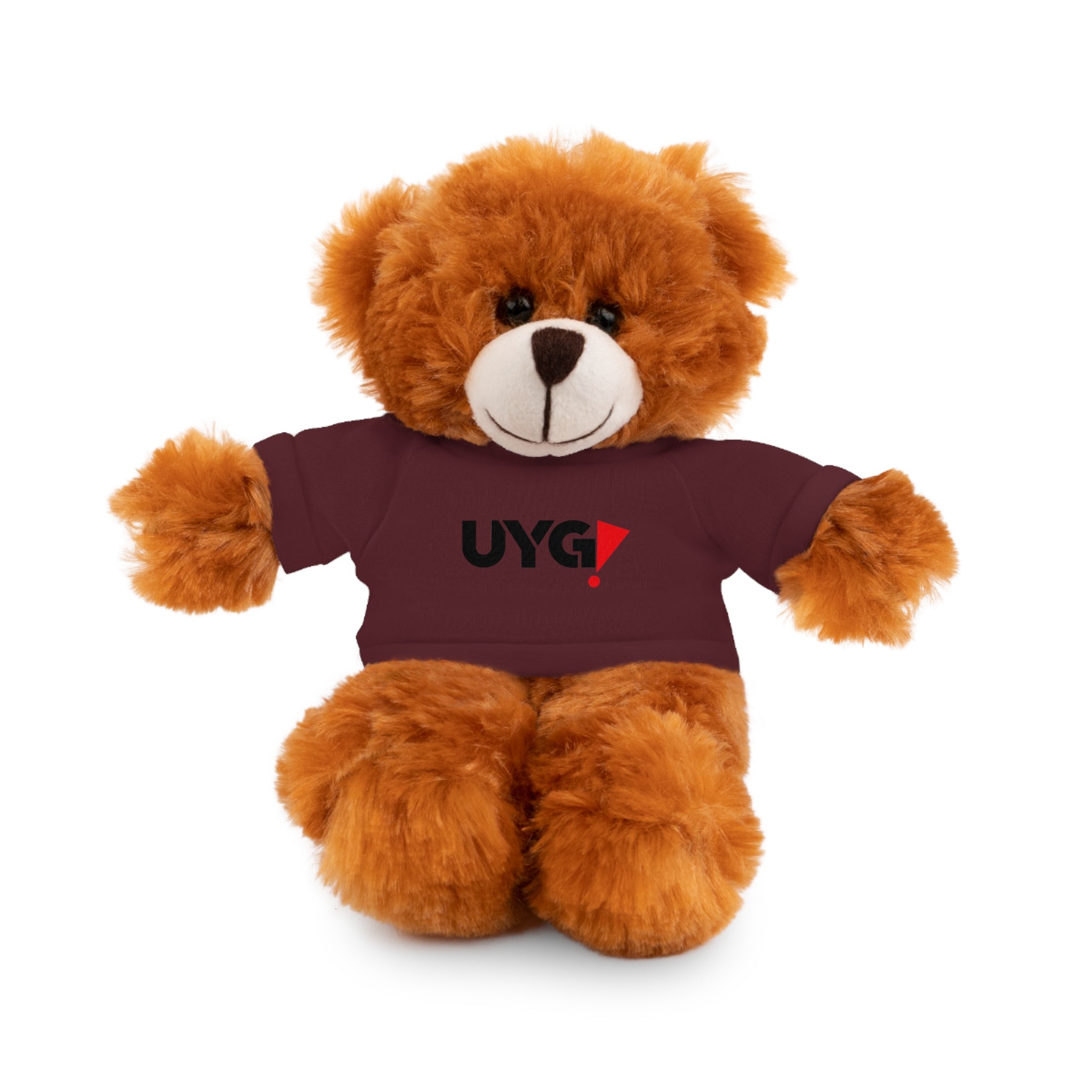 Plush Bear with 'UYG!' Tee - Soft Cuddly Stuffed Animal Gift
