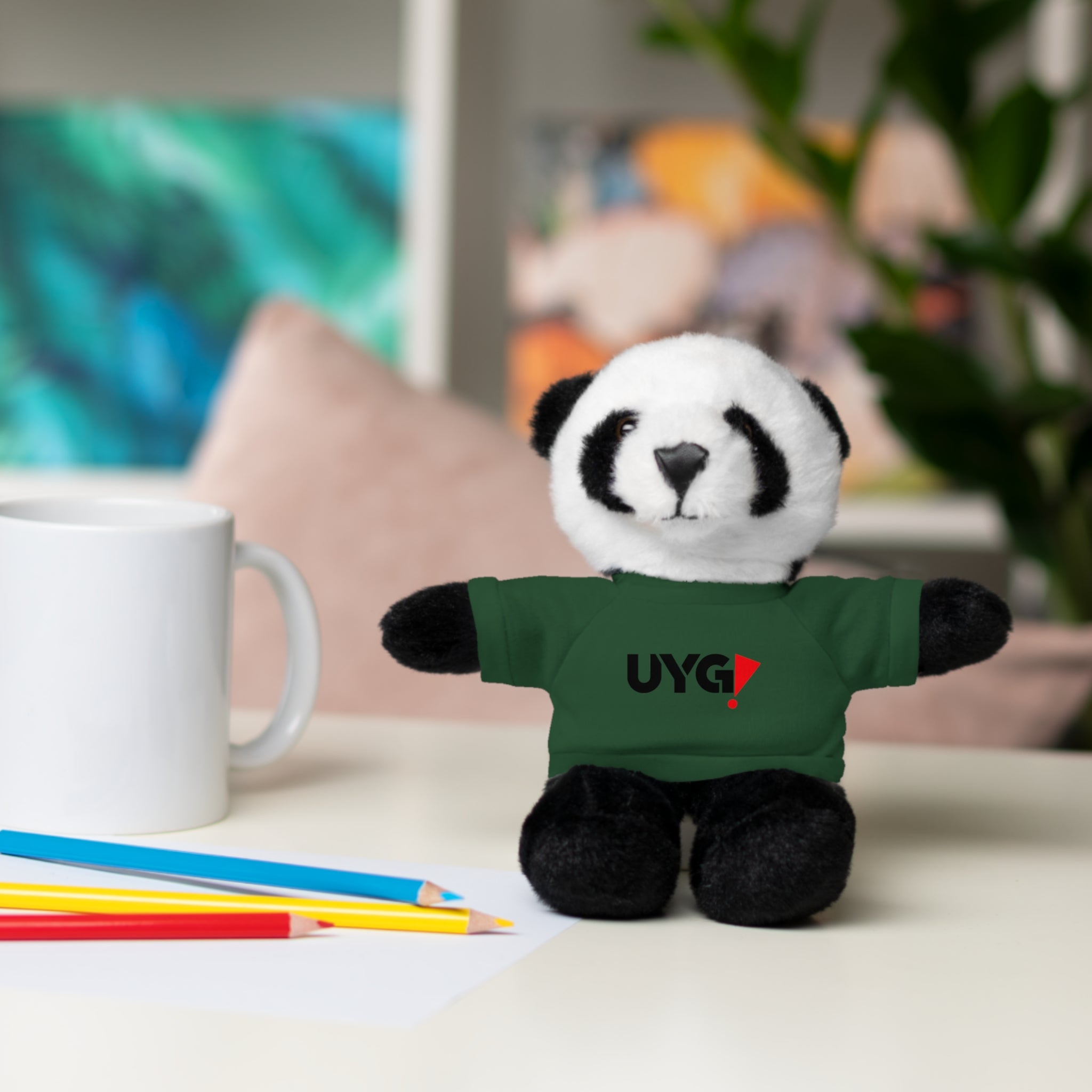 Plush Bear with 'UYG!' Tee - Soft Cuddly Stuffed Animal Gift