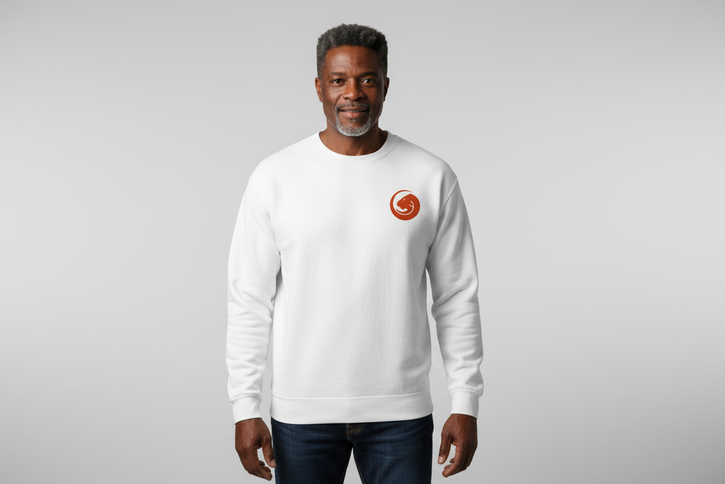 Unisex garment-dyed fleece crewneck sweatshirt