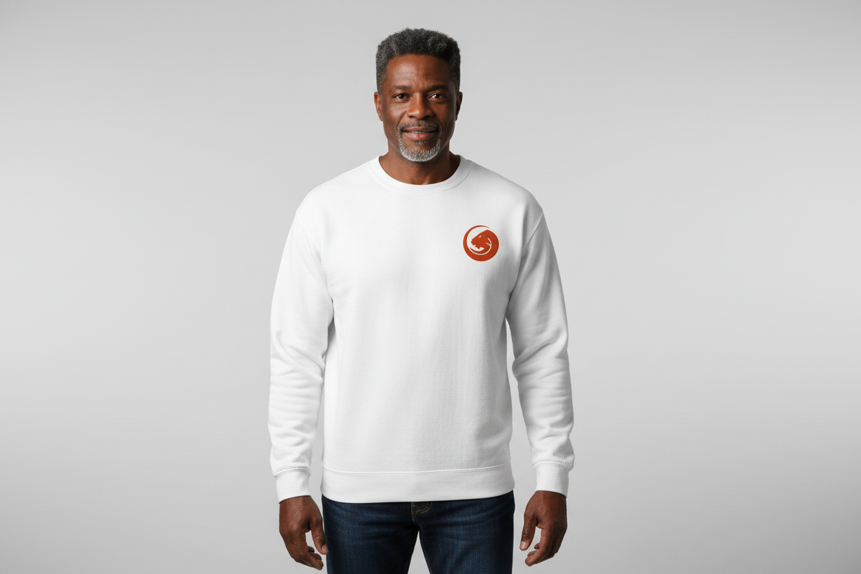Unisex garment-dyed fleece crewneck sweatshirt