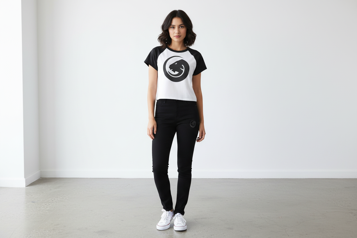 Women’s micro rib raglan baby tee